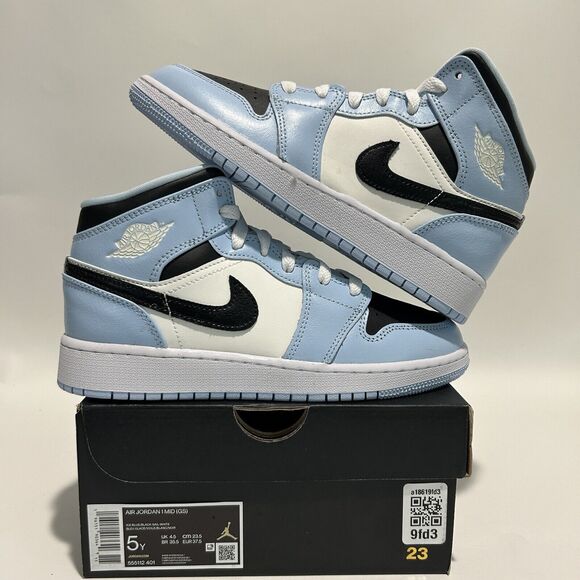 Nike Shoes - Nike Shoes Air Jordan 1 Mid Retro GS "Ice Blue” 2024